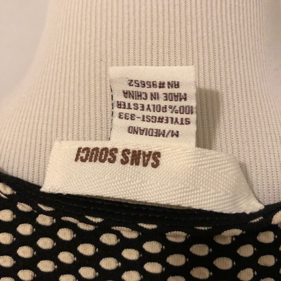 San Souci Open Back Peplum Top, Size Medium - Picture 5 of 5